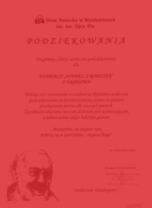 Dom Dziecka w Mysłowicach im. św. o. Pio